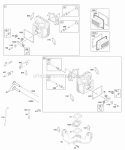 Cylinder Head Intake Manifold Valves Diagram and Parts List for 406677-0403-E1  Briggs and Stratton Engine